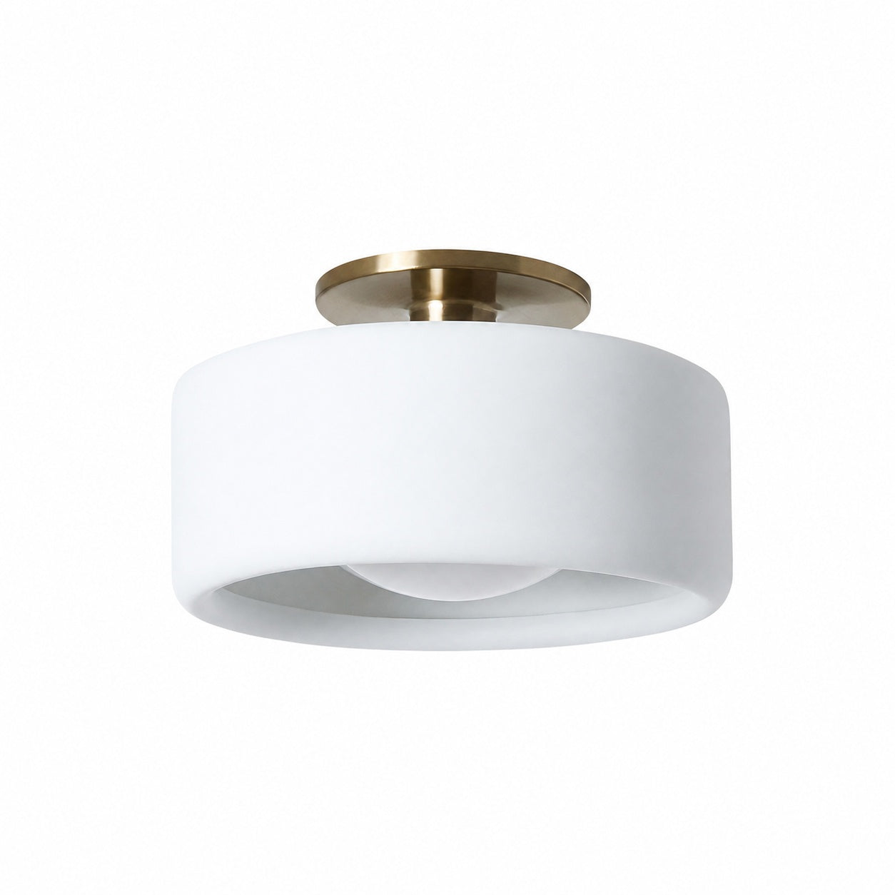 Cerova Modern Porcelain Flush Mount Ceiling Light– Elegant Ivory Shade