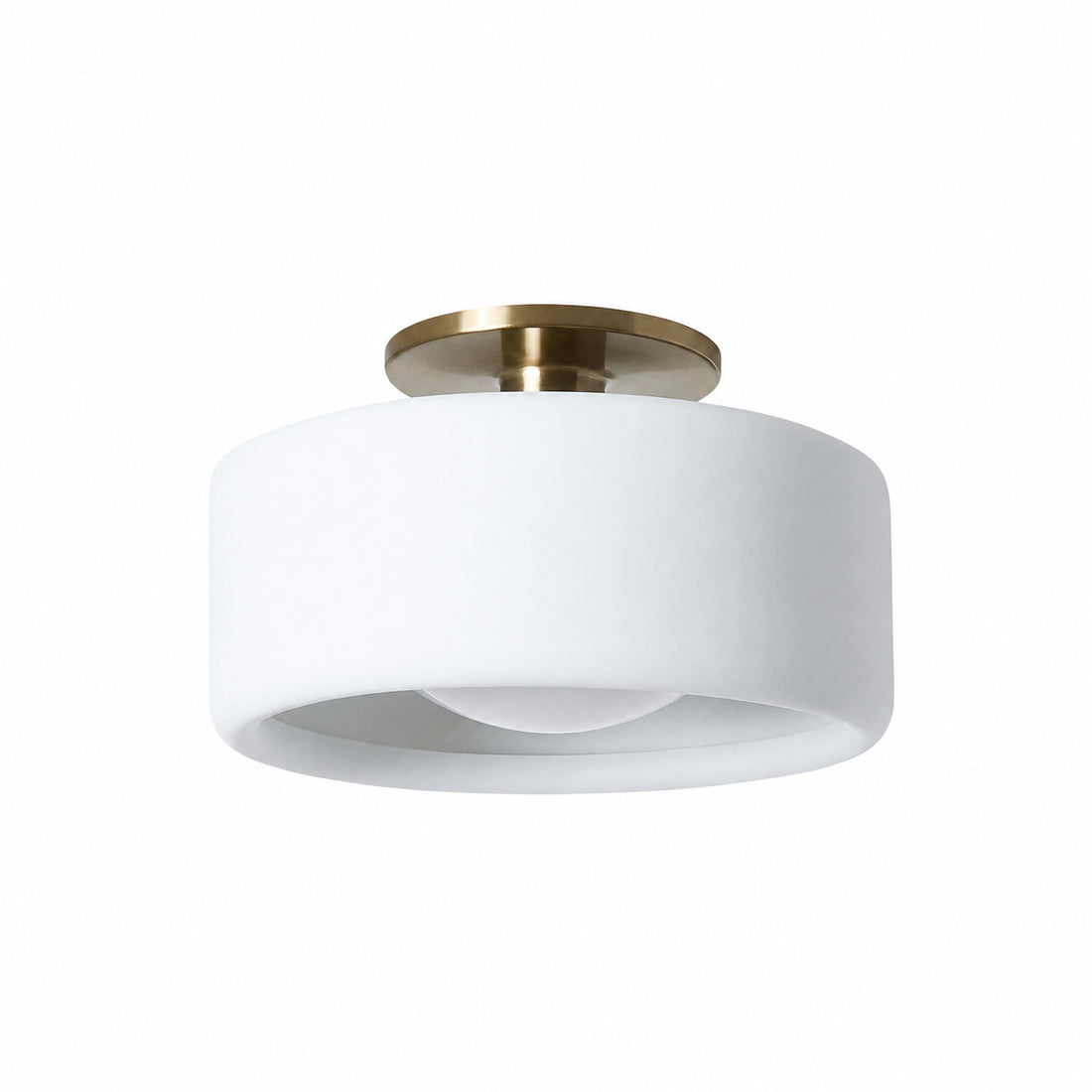 Cerova Modern Porcelain Flush Mount Ceiling Light– Elegant Ivory Shade