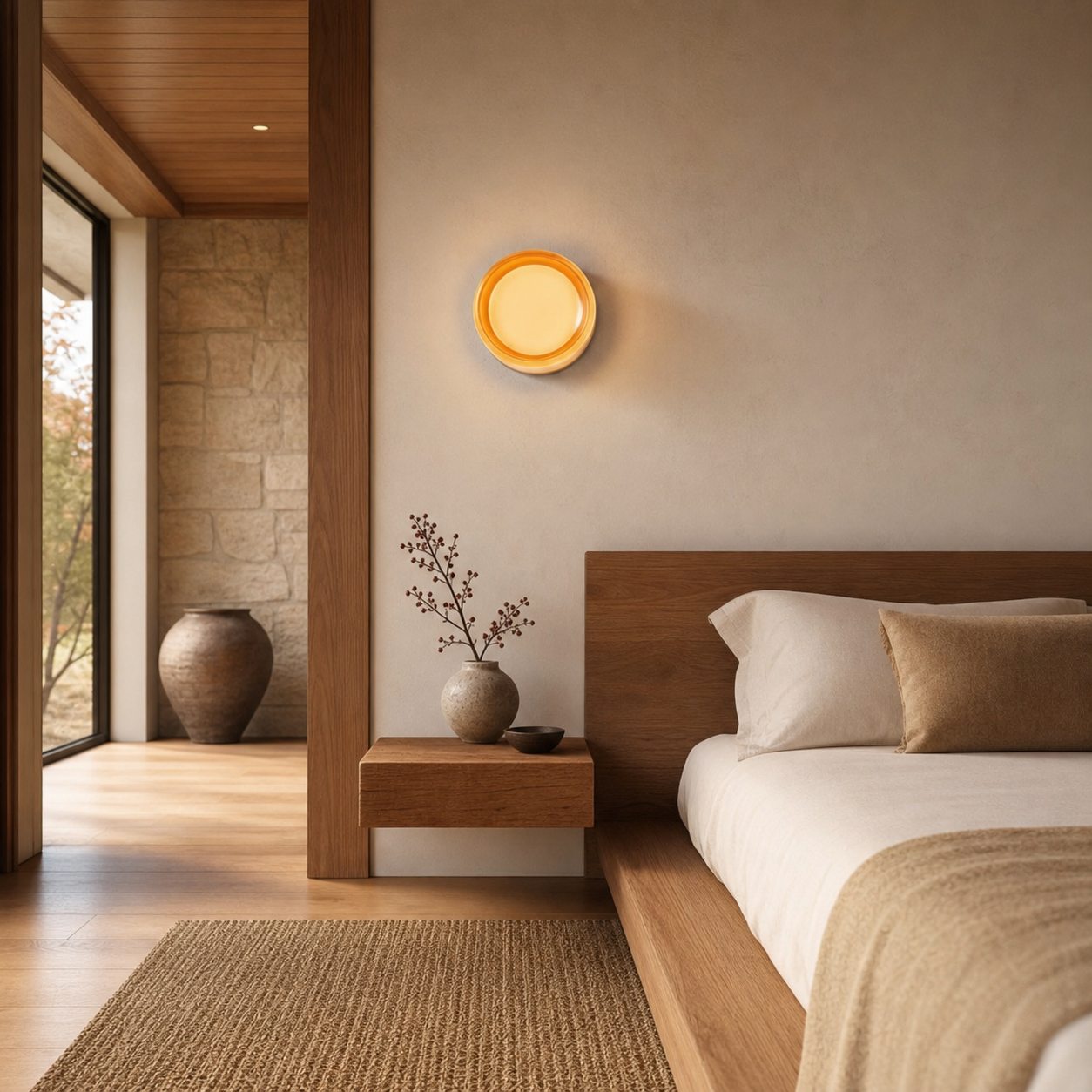 LumiCurve Modern Flush Mount Wall Lamp – Stylish Acrylic Design for Living Room or Hallway N15