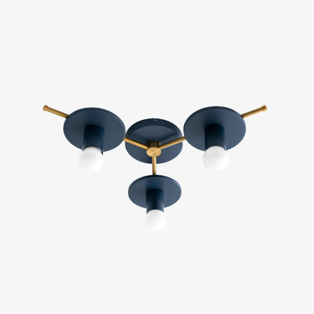 Radiro Globe Colorful Minimalist 3-Bulb Ceiling Light – Contemporary Flush Mount Fixture
