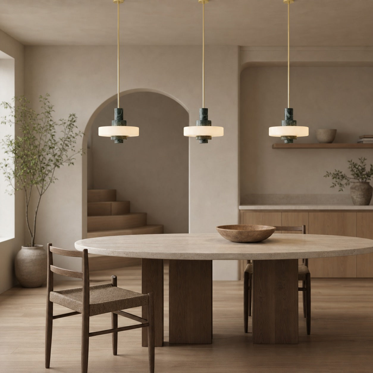 Mercury Green Marble Pendant Lamp