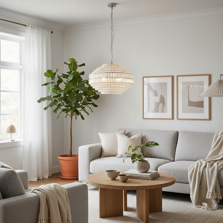 Virelis Style Luxe Crystal Pendant Light – Ambient Lighting for Kitchens & Hospitality Spaces