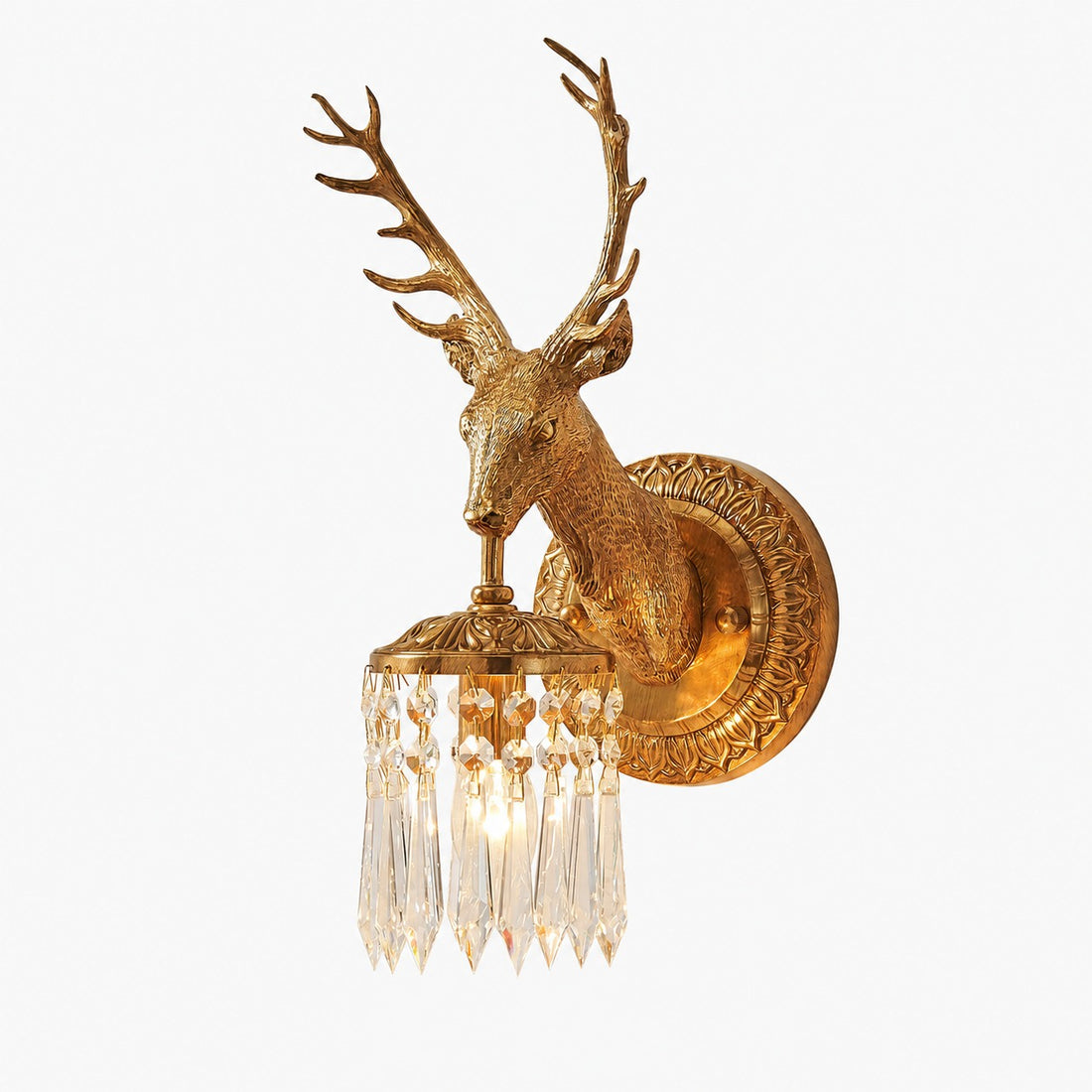 Antler Crystal Wall Lamp