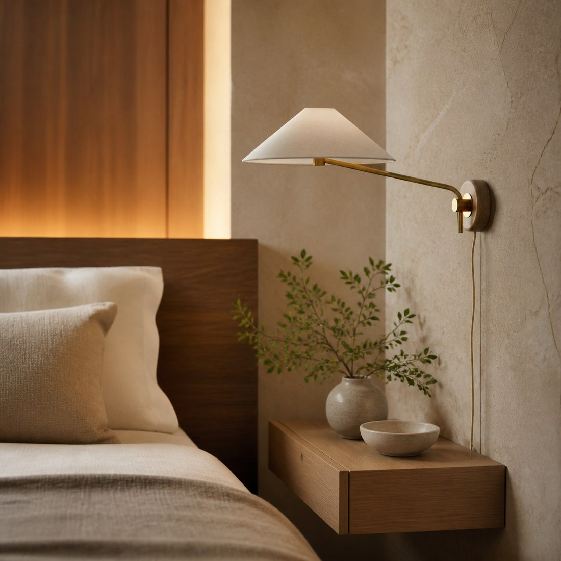 Ivoryne Pivoting Tapered Shade Light - Suitable for Modern Reading Corners