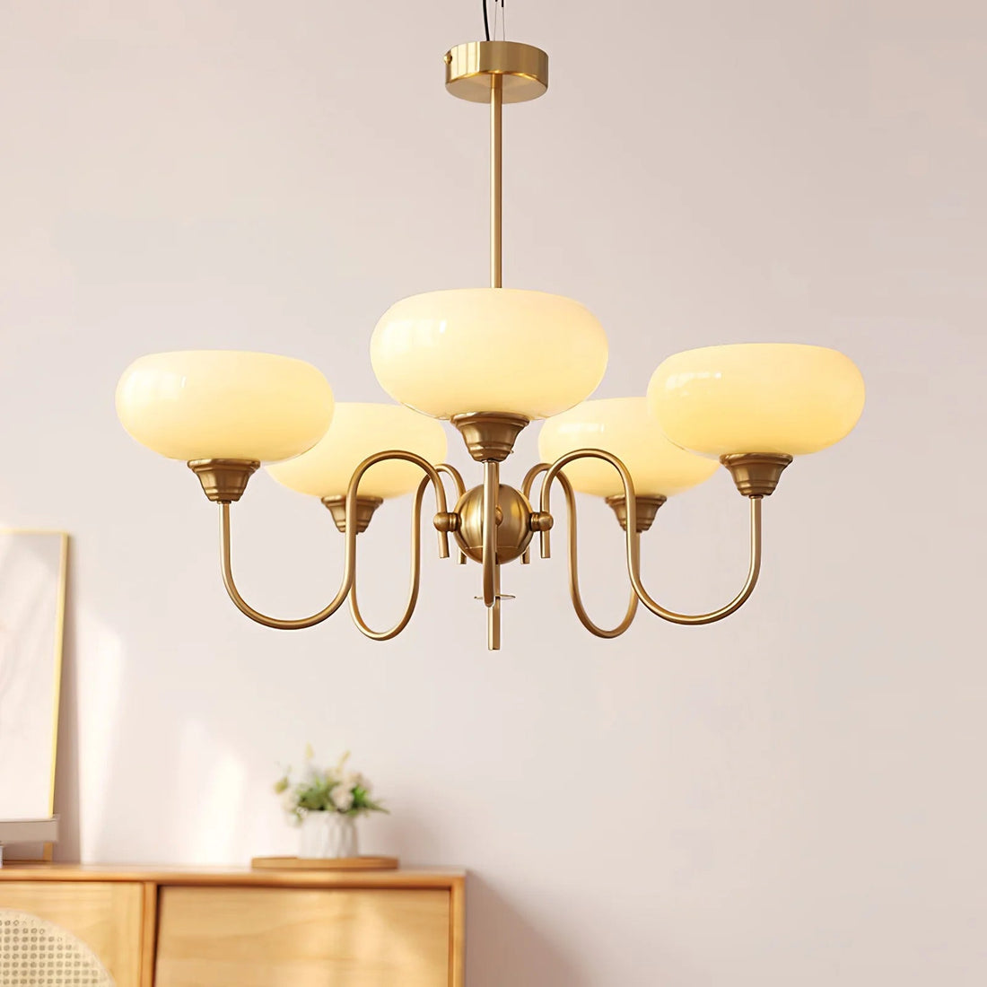 Minimalist Style Persimmon Chandelier