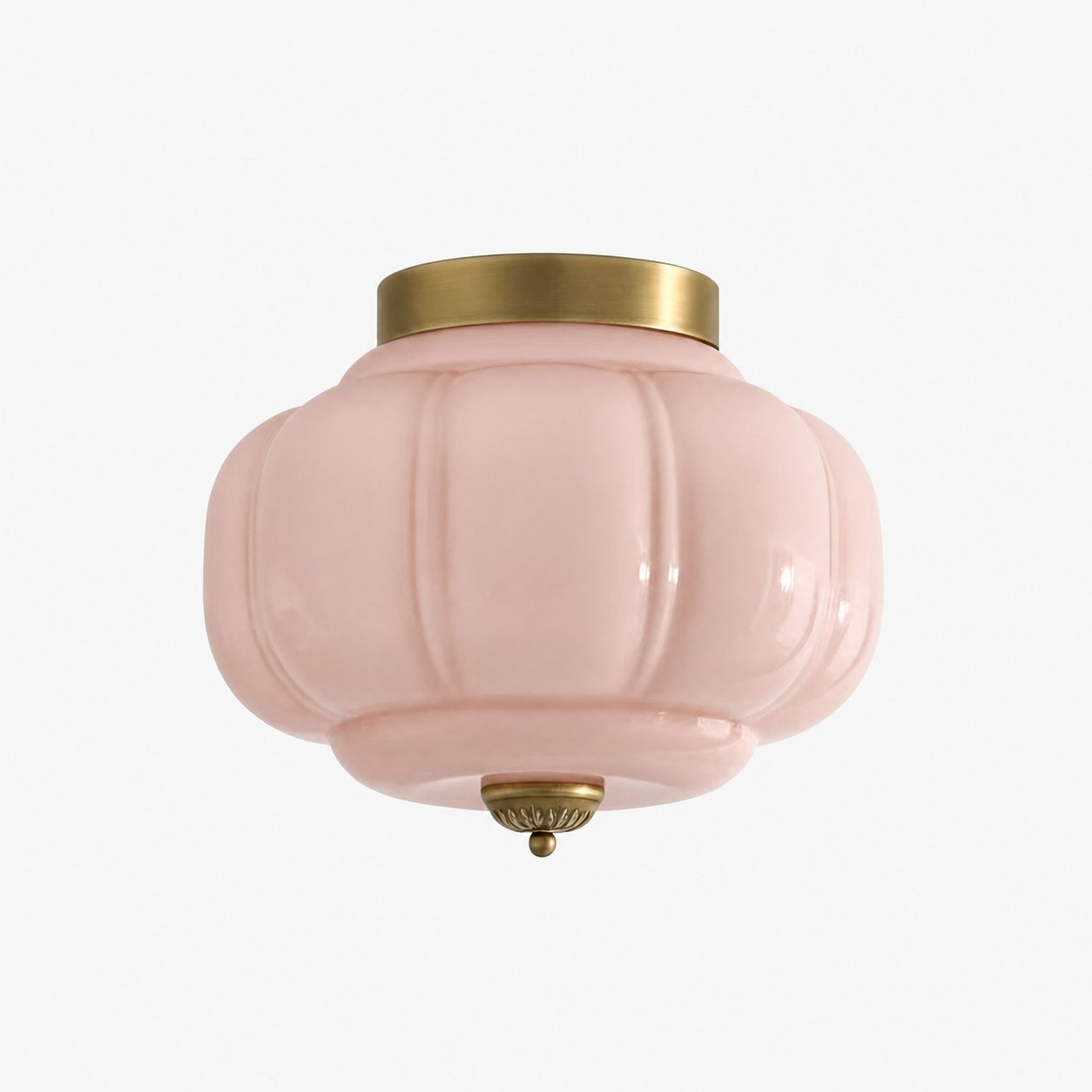 Vintage Eloise Milk Glass Flush Mount Ceiling Light - Vintage Charm Soft Glow