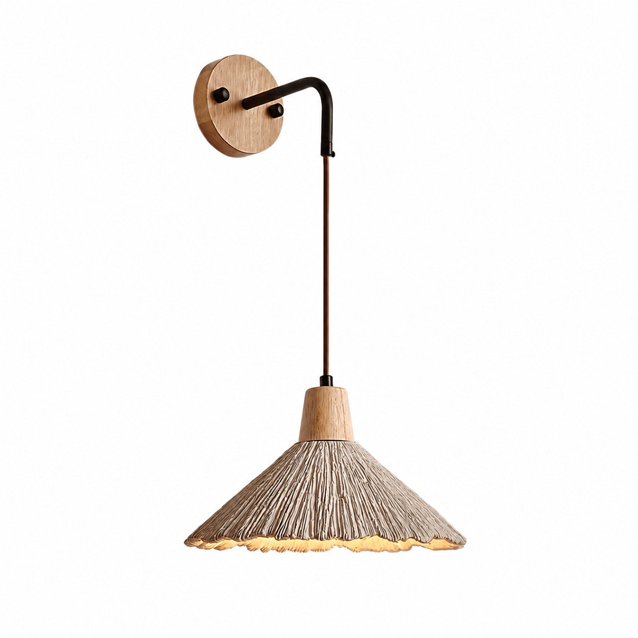 Solaraeon Microcement Minimalist Concrete Wall Sconce - Indoor Accent Lighting for Living Room