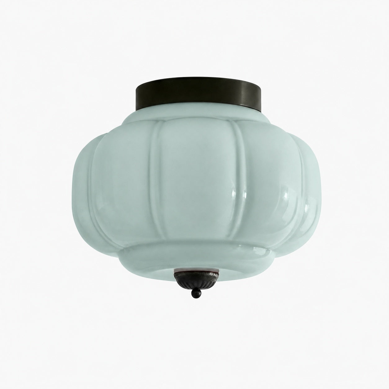 Vintage Eloise Milk Glass Flush Mount Ceiling Light - Vintage Charm Soft Glow