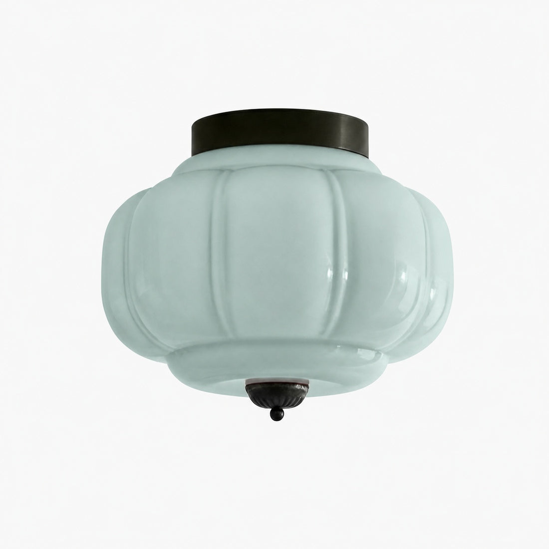 Vintage Eloise Milk Glass Flush Mount Ceiling Light - Vintage Charm Soft Glow