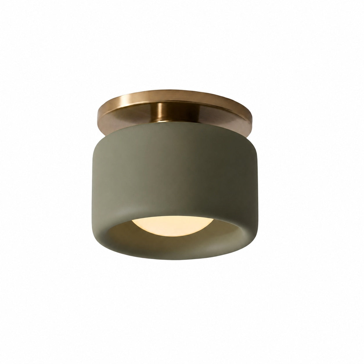 Cerova Modern Porcelain Flush Mount Ceiling Light– Elegant Ivory Shade