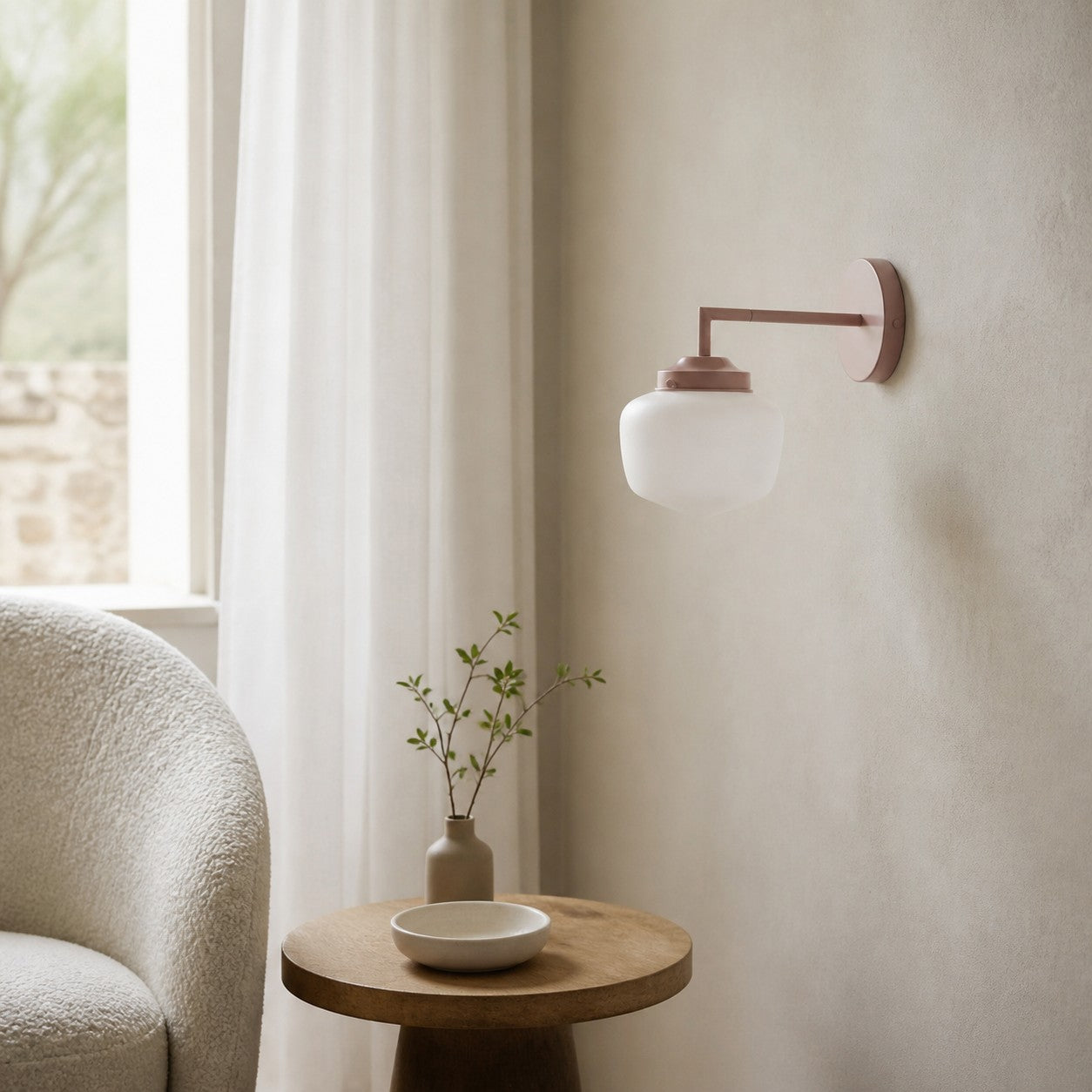 Opalume Glass Vanity Light - Vintage Inspired Bathroom Wall Lighting