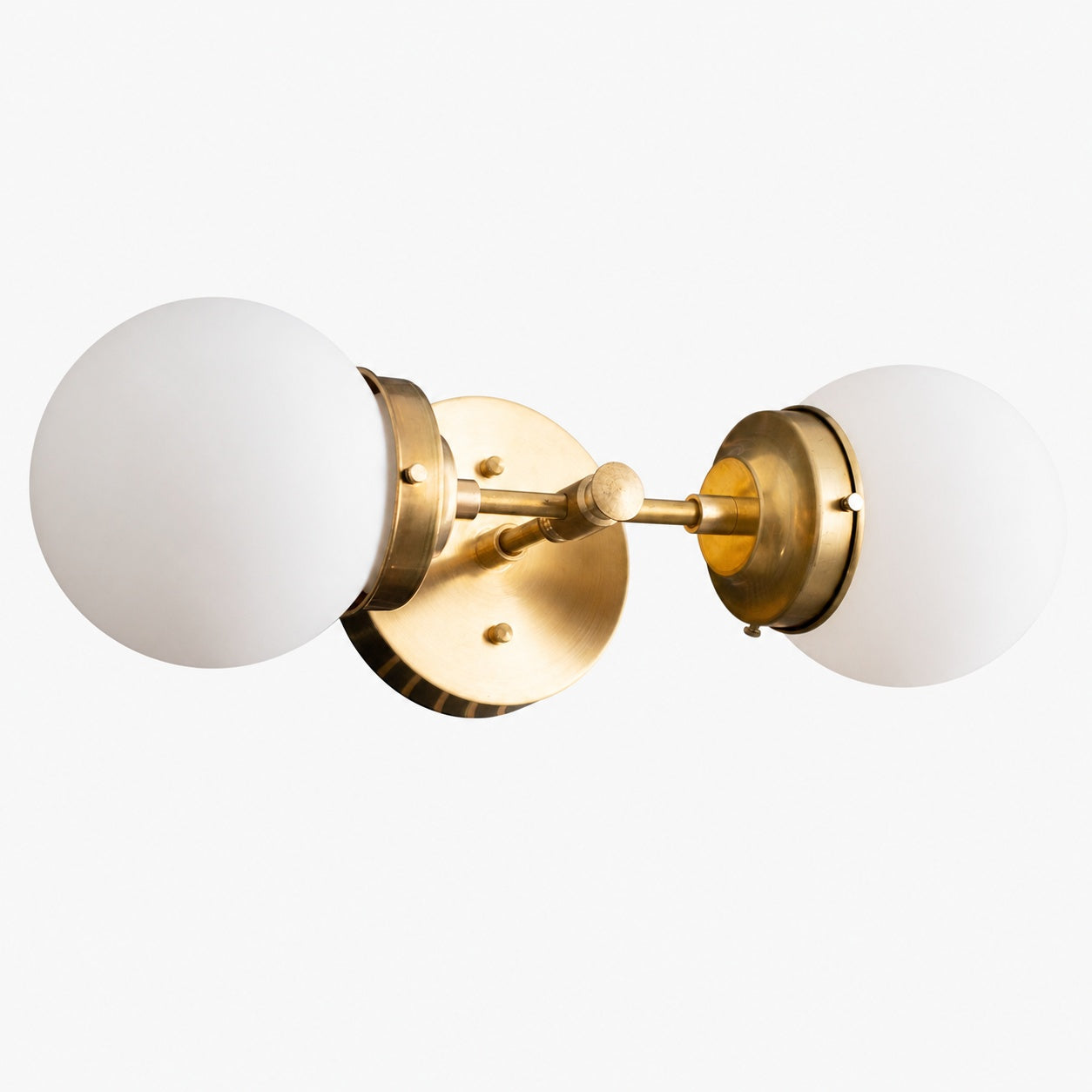 Lumio Globe Modern Geometric Sconce - Two Light Bathroom Vanity Lighting