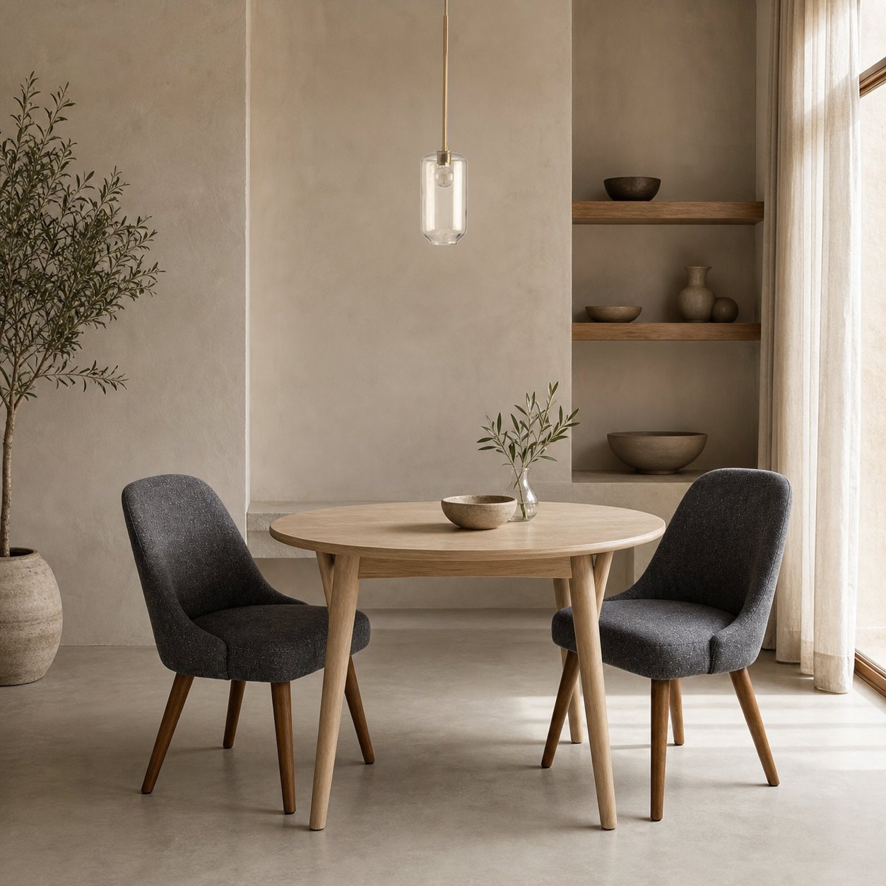 Lumivelle Pebble Pendant Light - Adjustable Glass Shade - Modern Lighting