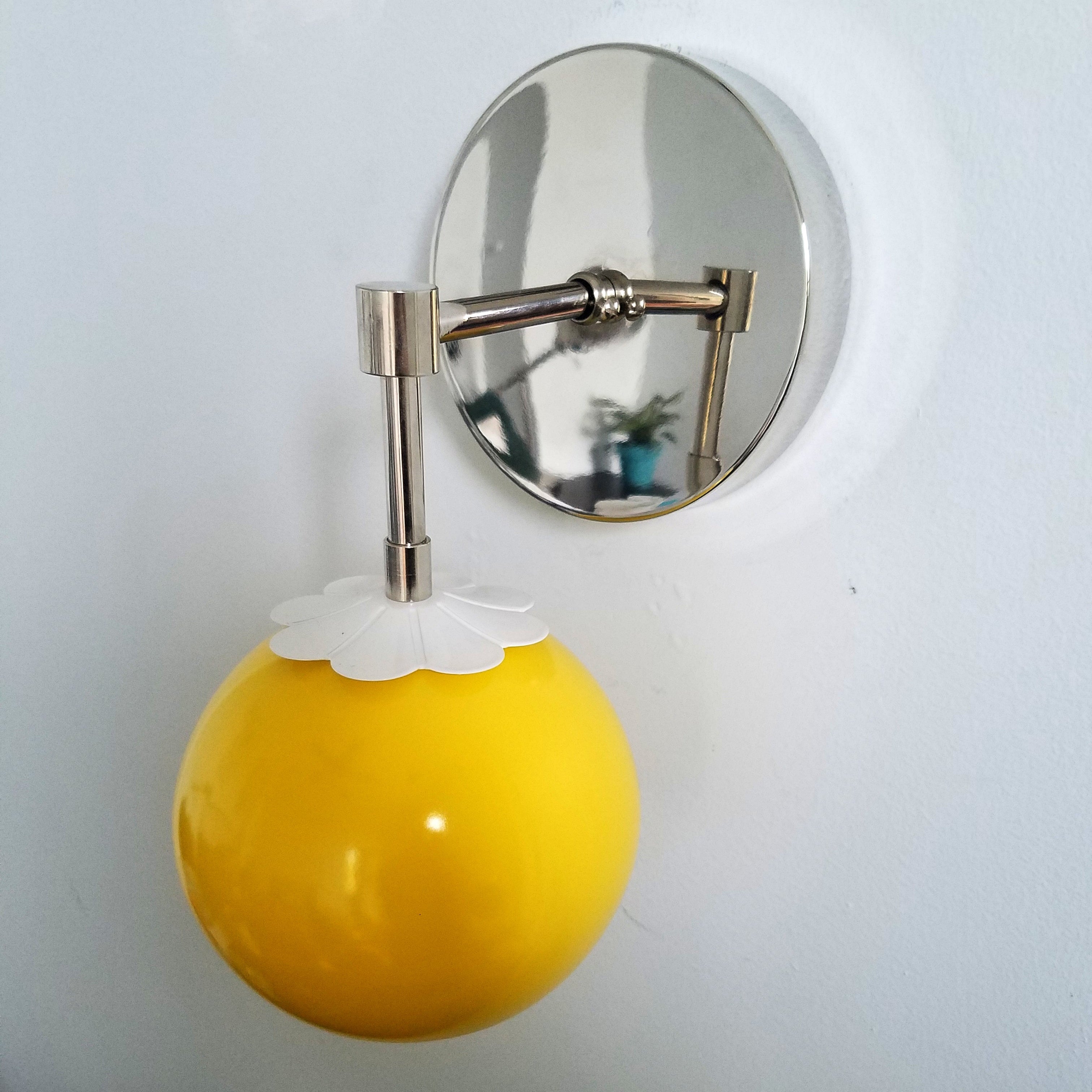 Flower Wall Sconce - Brass & Chrome Options, Cozy Home Lighting