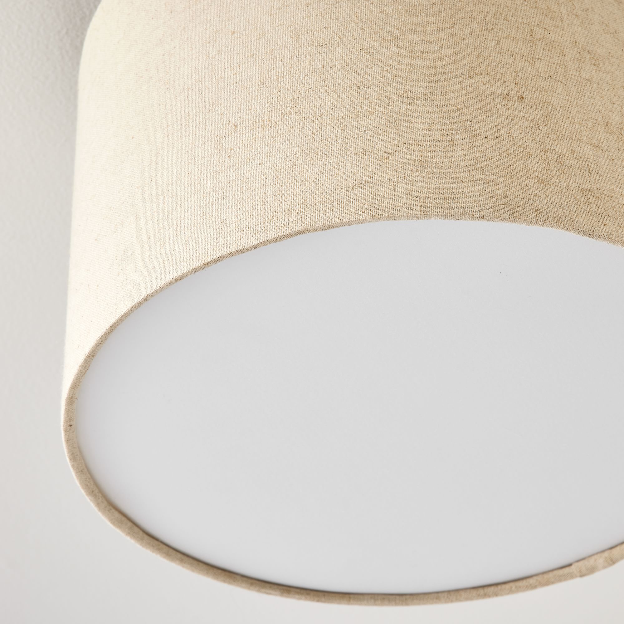 Jelvane Drum Flush Mount with Fabric Shade