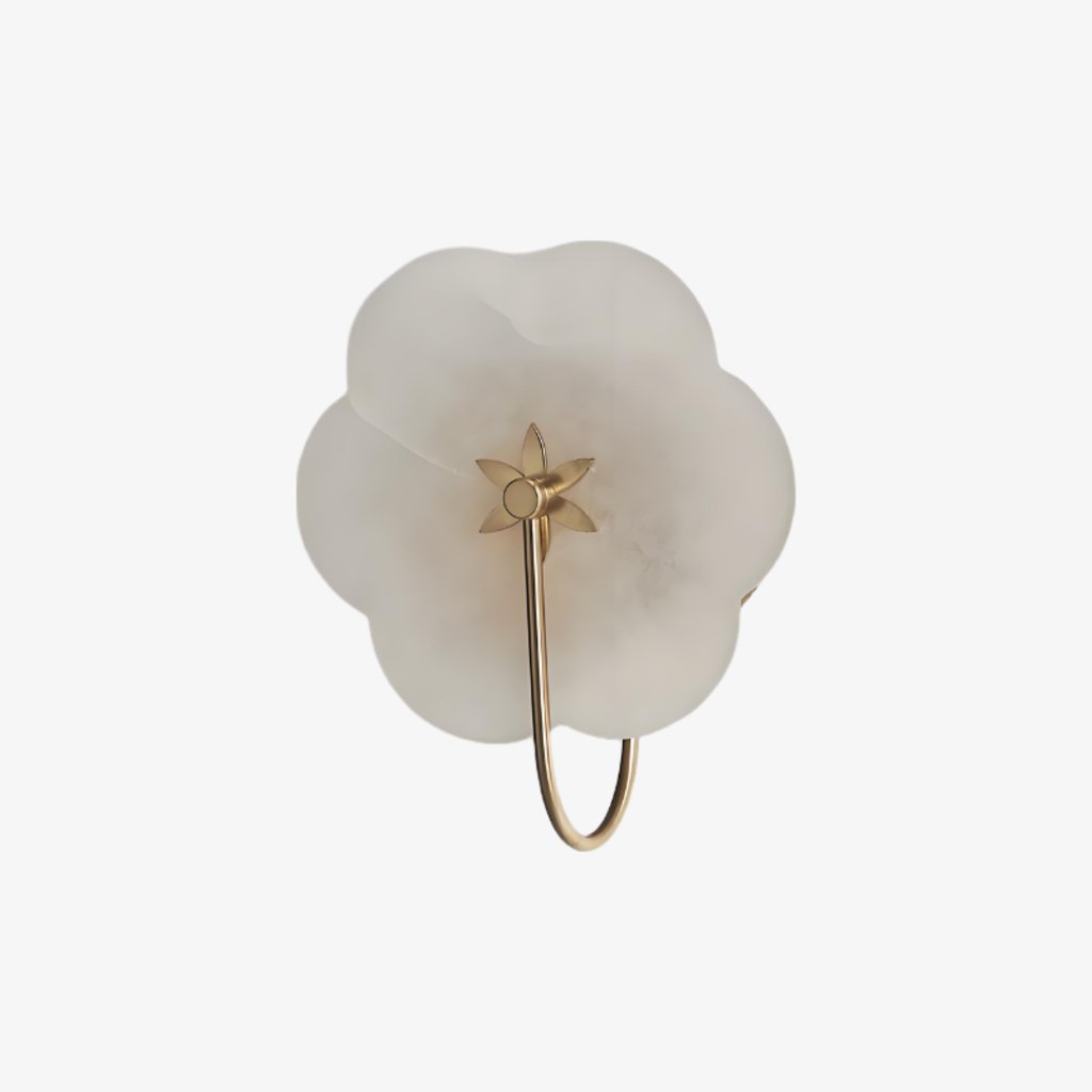 Albi Alabaster Wall Lamp - Carved floral Outlines are Suitable for Living Rooms