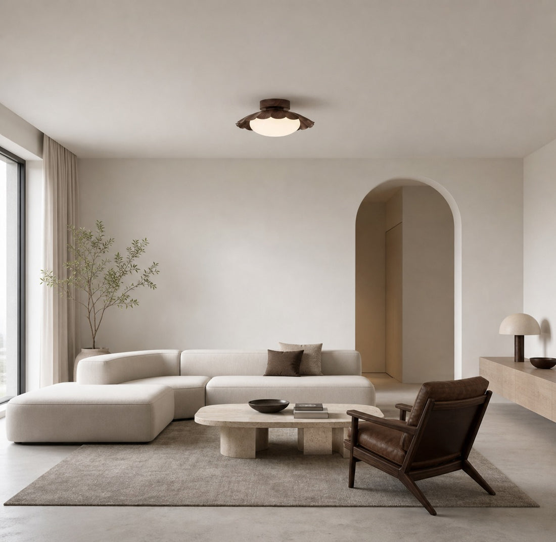Pluvoria Modern Minimalist Scalloped Clouds Ceiling Light - Sleek Ceiling Lamp with Clean Lines