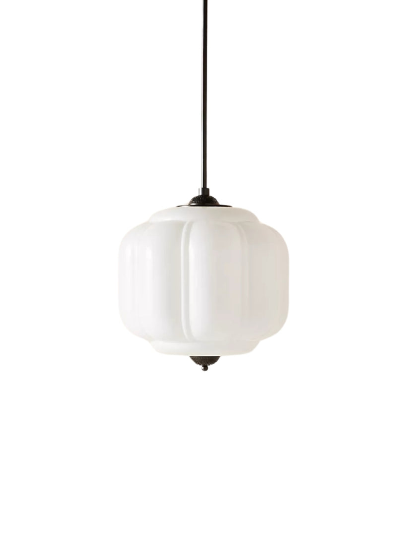 Eloise Vintage Glass Chandelier - Milk Glass Home Accent