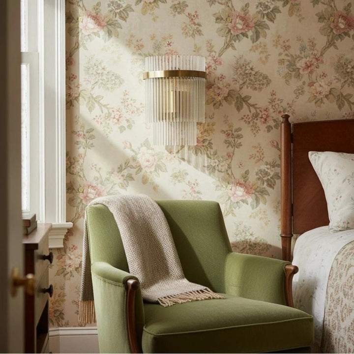 RibGlow Minimalist Glass Rod Wall Light - Elegant Accent Sconce for Home