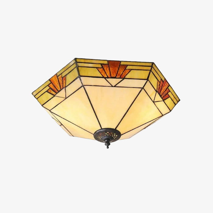 TF Nevada Glass Shade Ceiling Light – Semi-Flush for Entryways and Dining Rooms