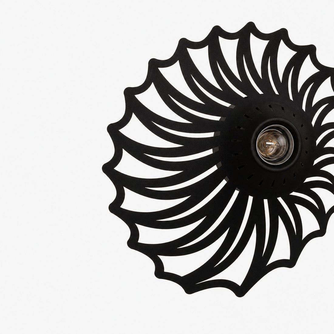 Spiralyn Nautilus Shell Silhouette Modern Wall Lamp - Lighting for Living Room