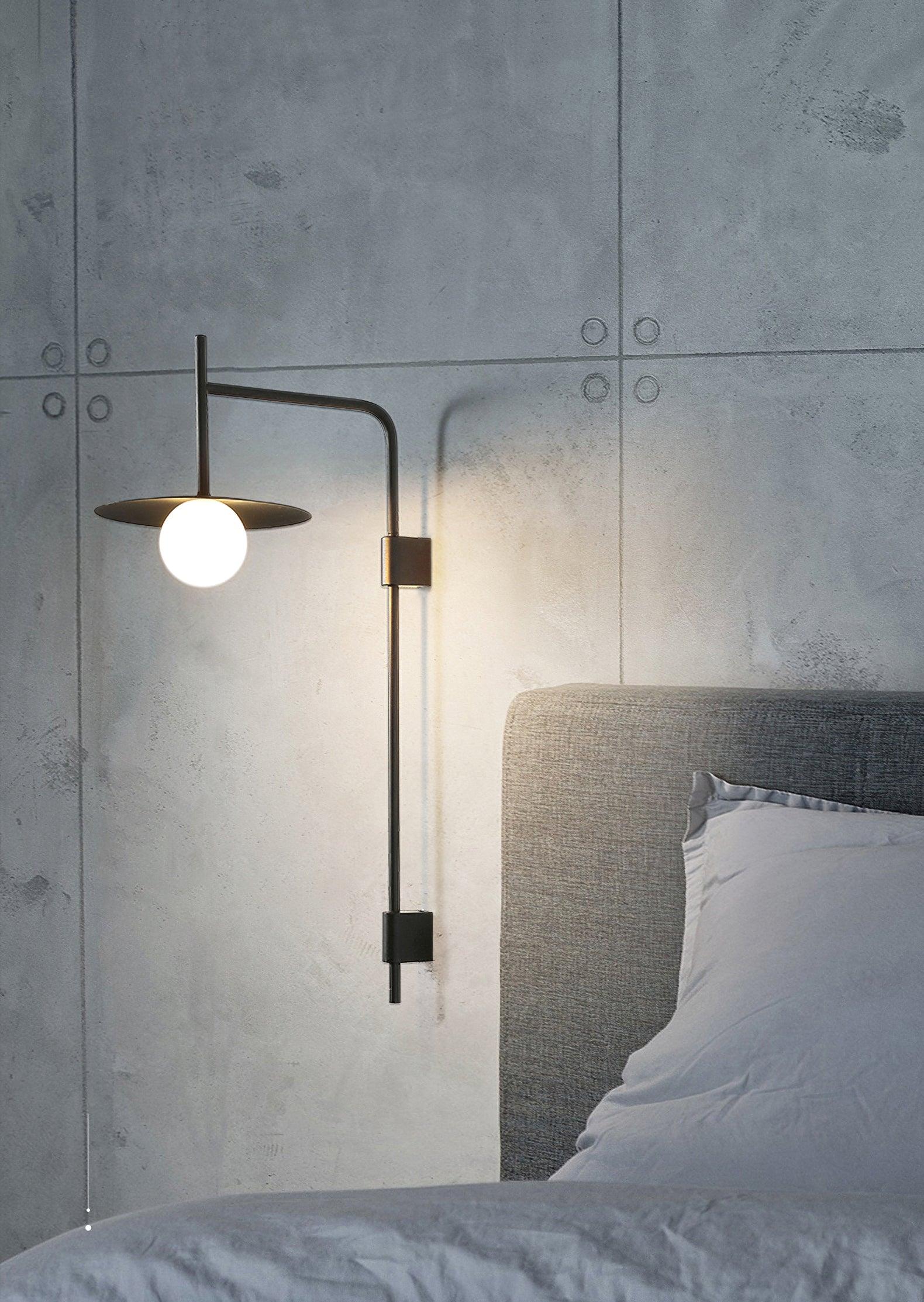 Gea Metal Swing Arm Wall Lamp - Scandinavian Minimalist Nordic Sconce