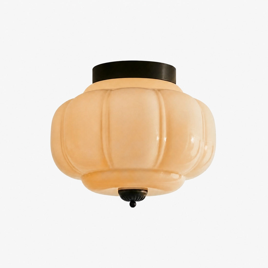 Vintage Eloise Milk Glass Flush Mount Ceiling Light - Vintage Charm Soft Glow