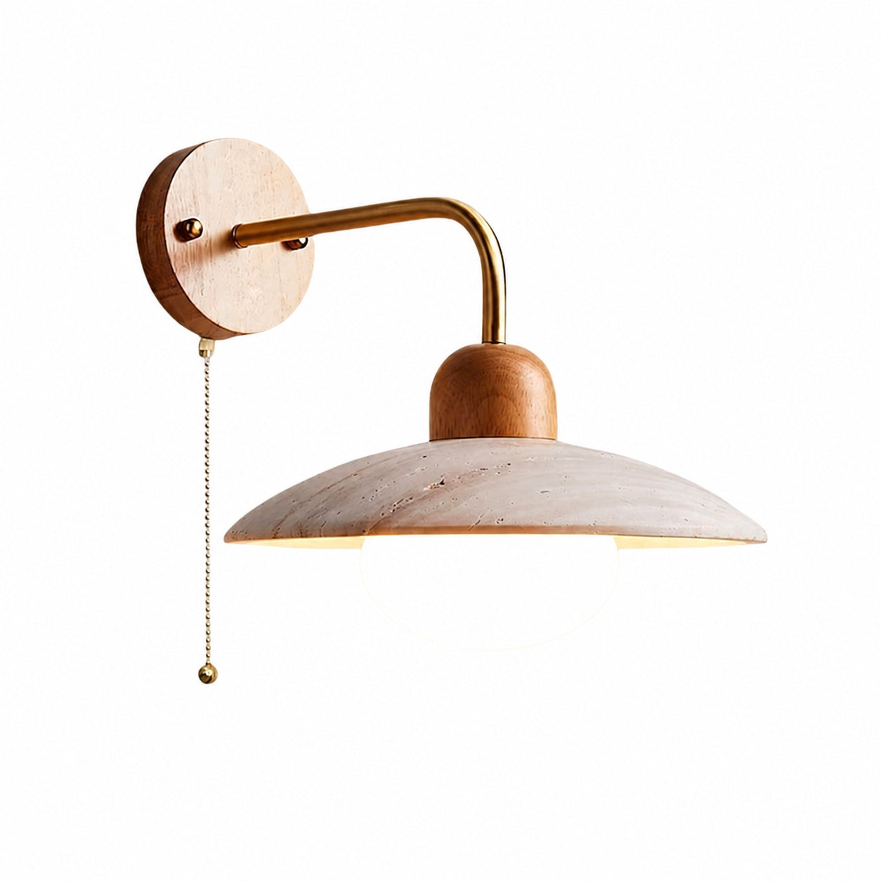 Discra Minimalist Sculptural Circular Wall Lamp —  Natural Style Wall Fixture for Hallway and Bedroom U18