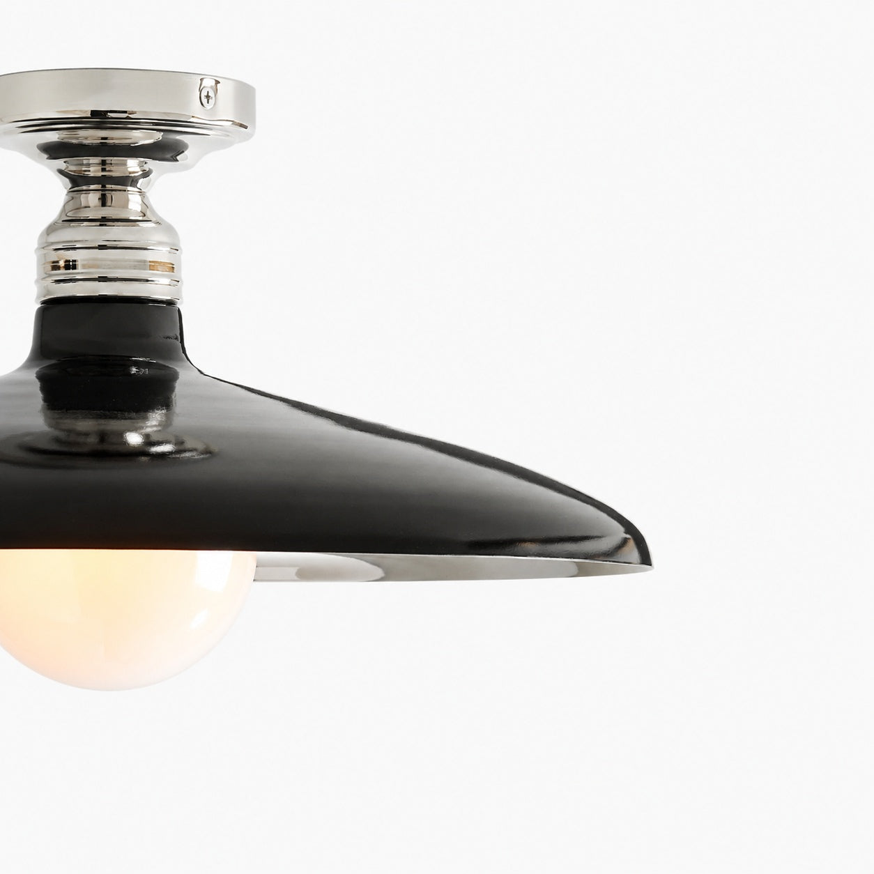 Forvara Farmhouse Metal Flush Mount Light - Black or White Ceiling Lamp