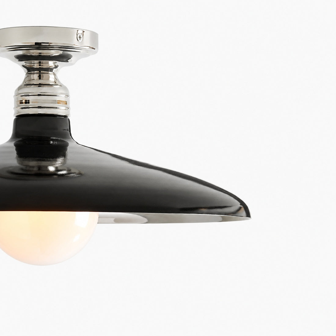 Forvara Farmhouse Metal Flush Mount Light - Black or White Ceiling Lamp