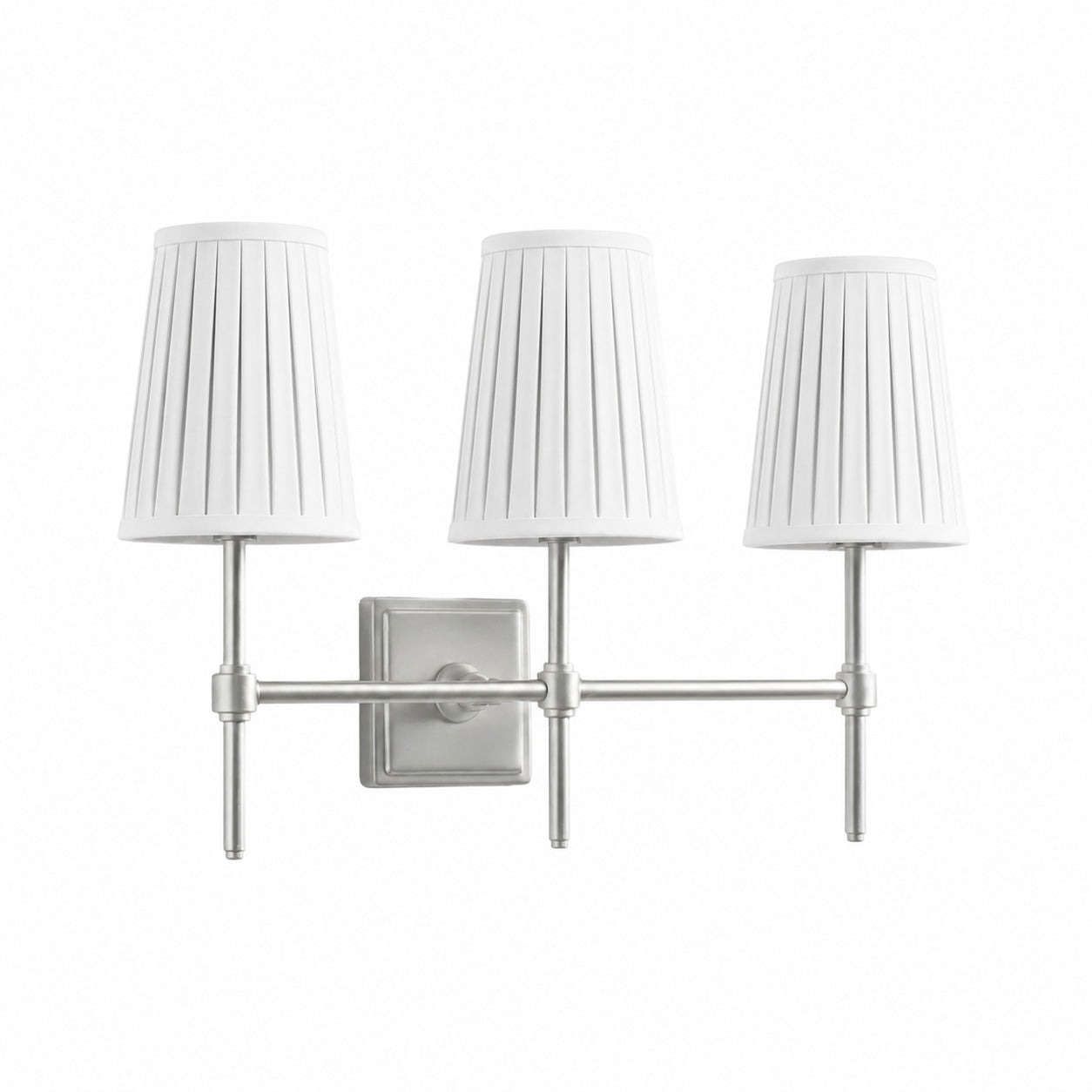 Derlina White Linen Shades Wall Lamp – Retro Metal Multi-Head Lighting Fixture