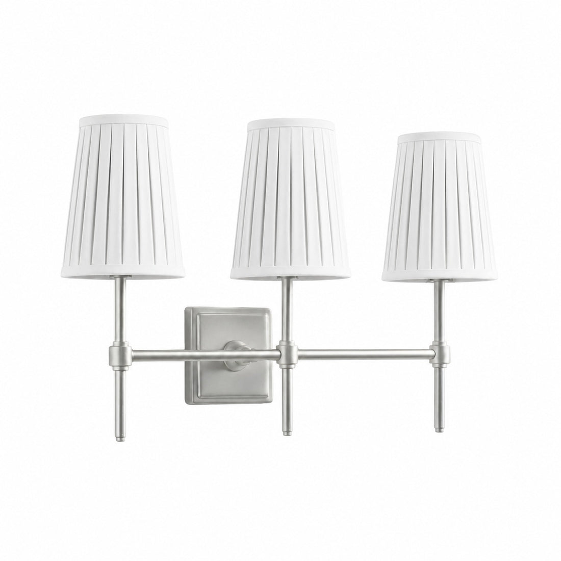 Derlina White Linen Shades Wall Lamp – Retro Metal Multi-Head Lighting Fixture