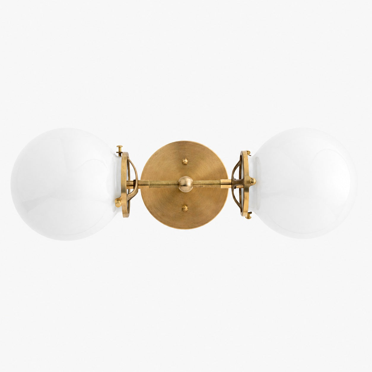 Lumio Globe Art Deco Vanity Light -  Opal Globe Bathroom Sconce