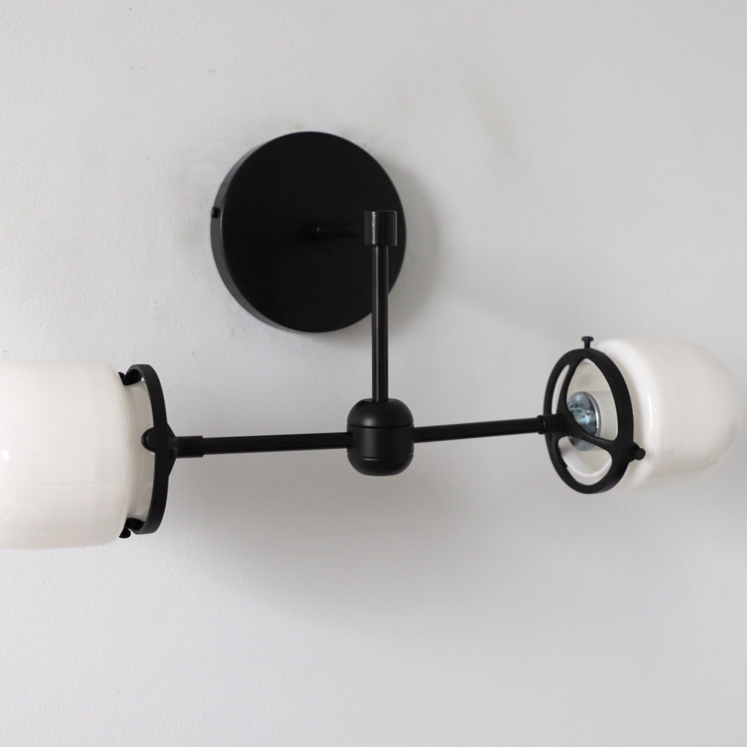 Coastal Nautical Hanging Double Glass Wall Sconce