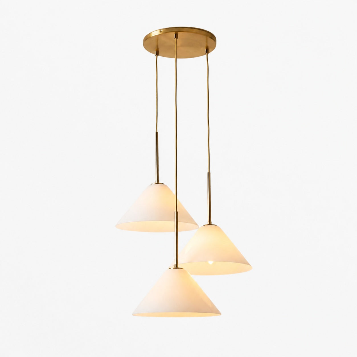 Conica 3-Light Cone Chandelier - Sculptural Glass Pendant Lighting Modern Style
