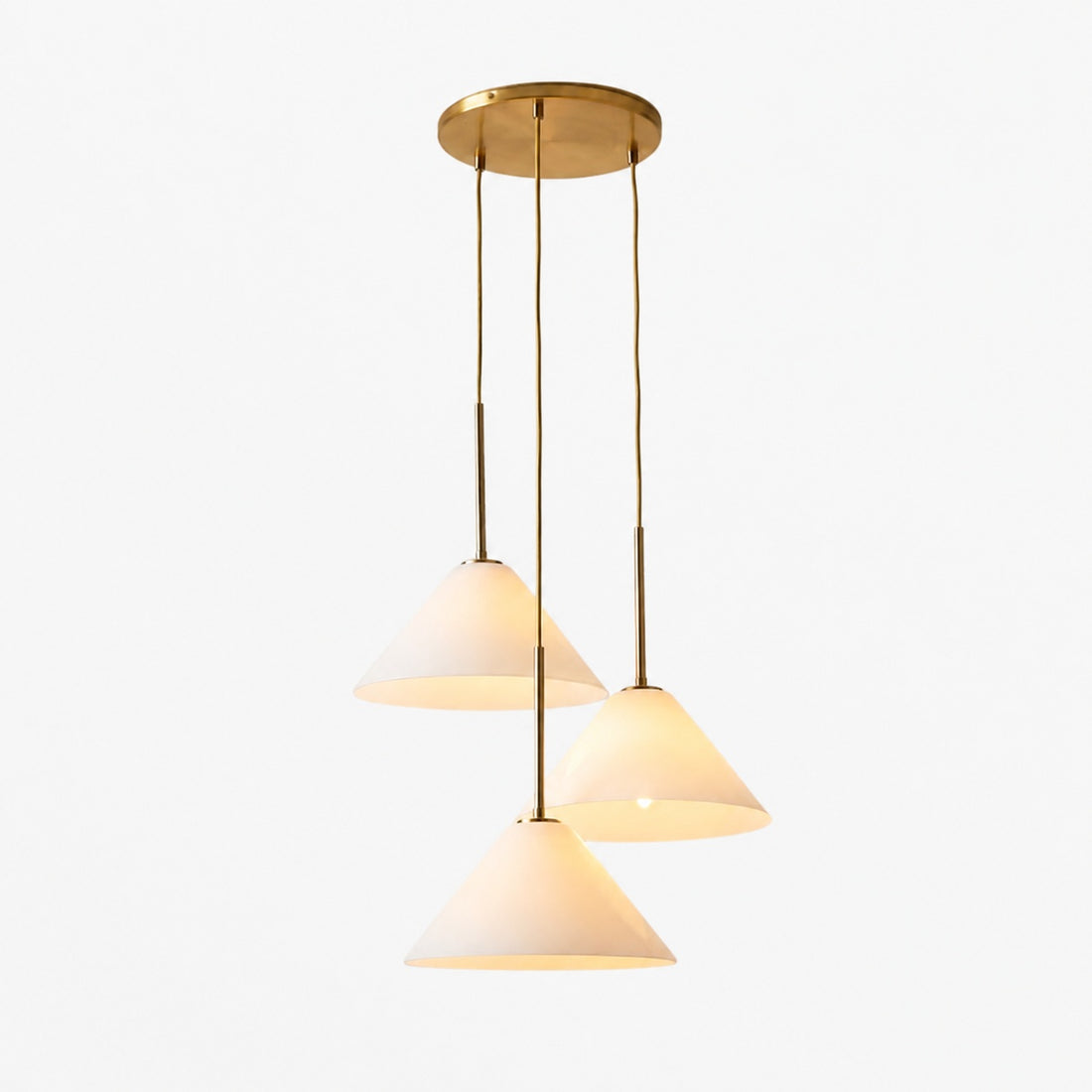 Conica 3-Light Cone Chandelier - Sculptural Glass Pendant Lighting Modern Style