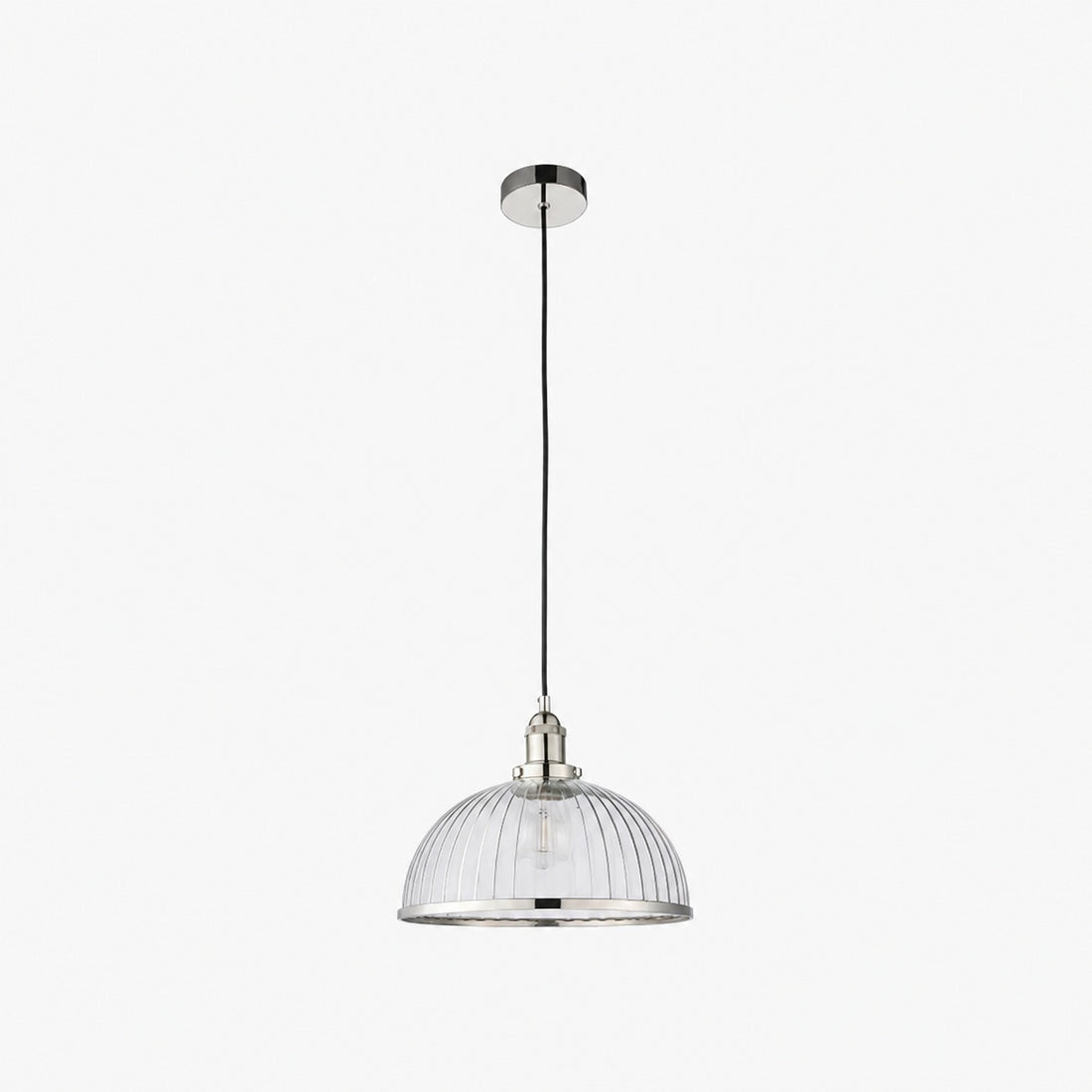 Novera Ribbed Glass Stylish Modern Pendant Lamp for Bedroom and Dining Area