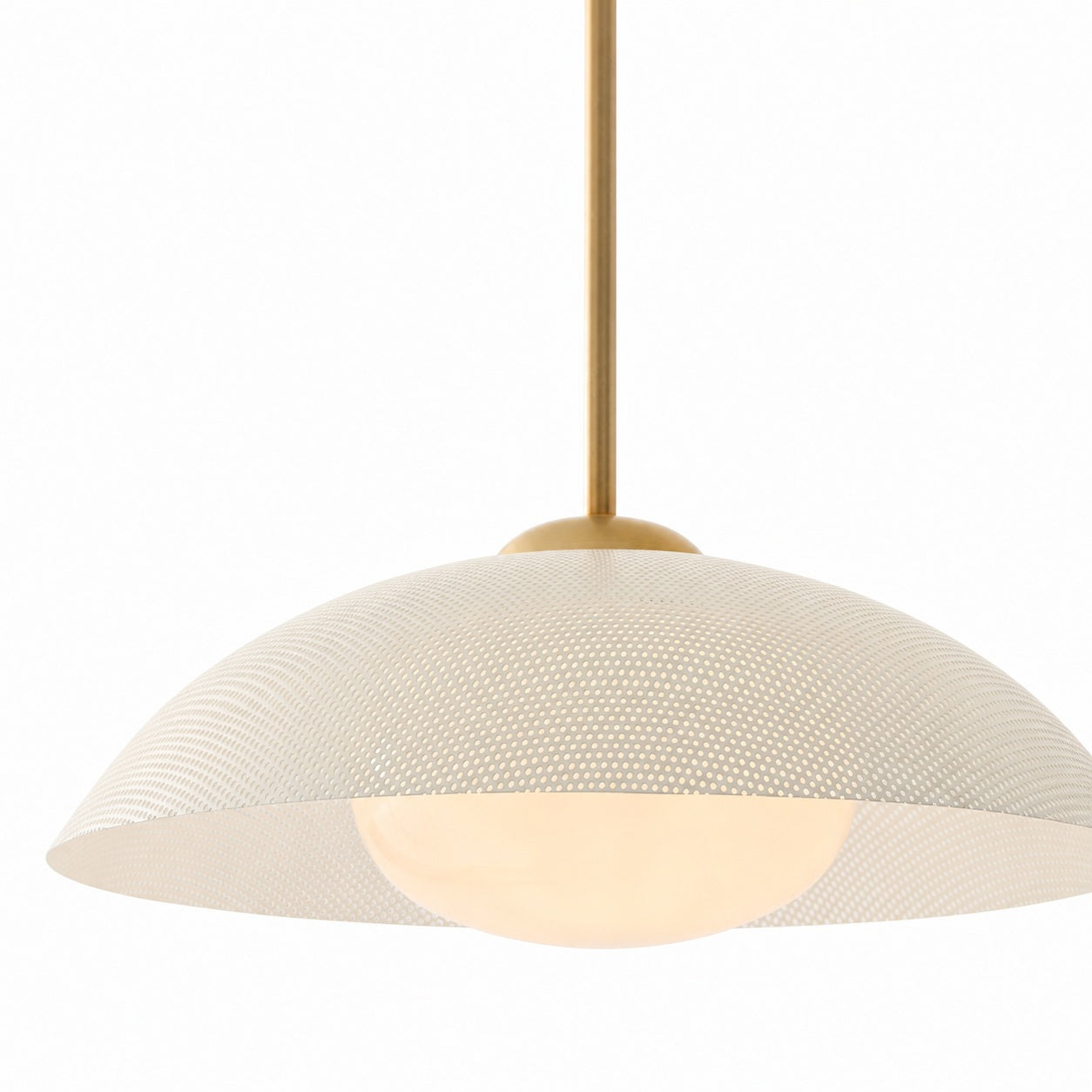 Elorina Pendant Light - Perforated Metal Shade, Champagne Bronze
