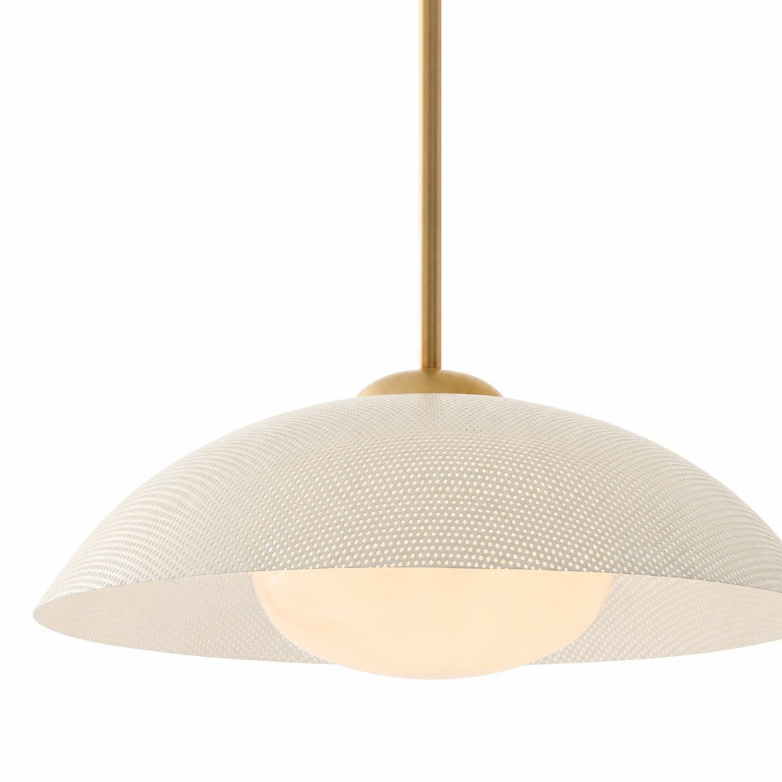 Elorina Pendant Light - Perforated Metal Shade, Champagne Bronze