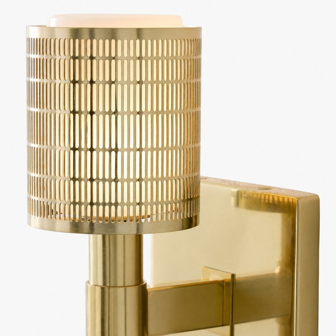 Galvia Modern Perforated Metal Sconce - Sleek Wall Light for Hallway & Bathroom