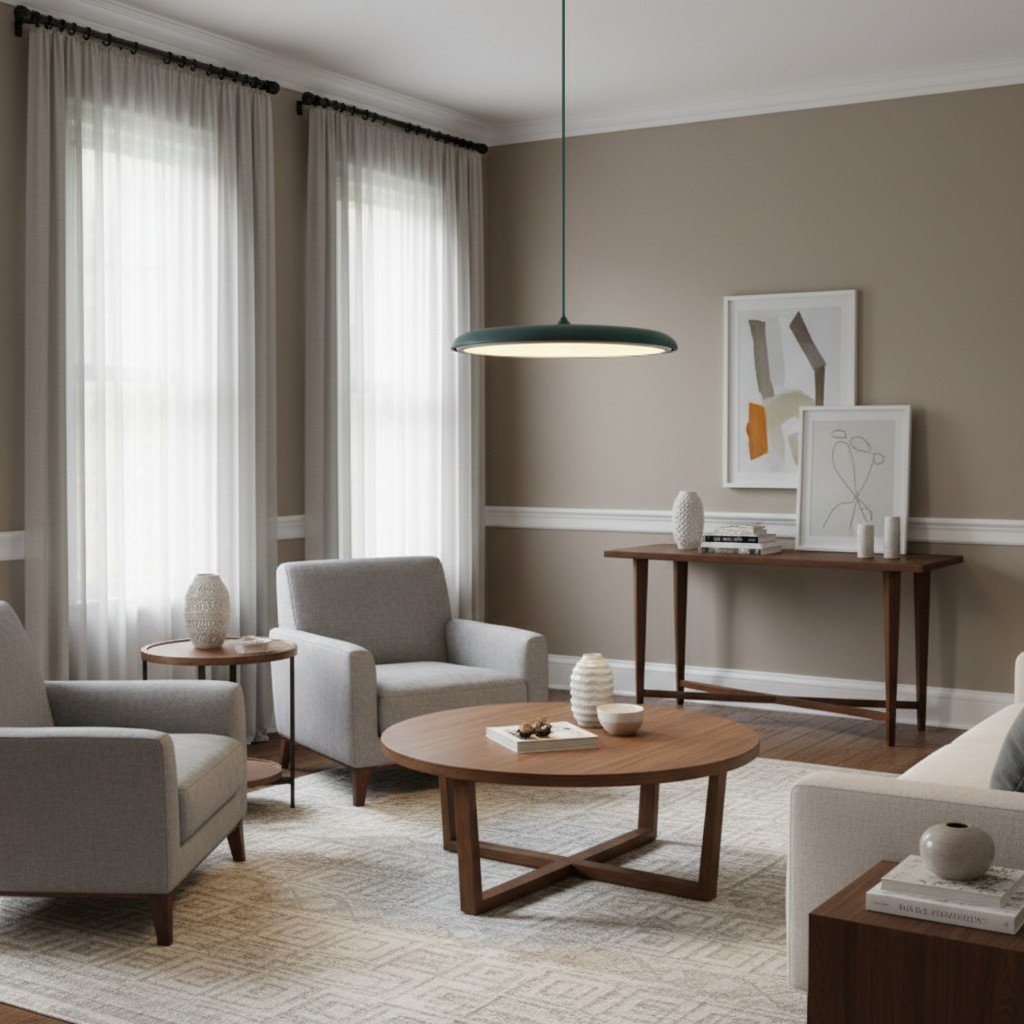 Astris Modern Disc Pendant Lighting - Soft Glow LED Hanging Light for Dining Room and Living Space