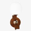 Luma geometric wall sconce in Style B Walnut