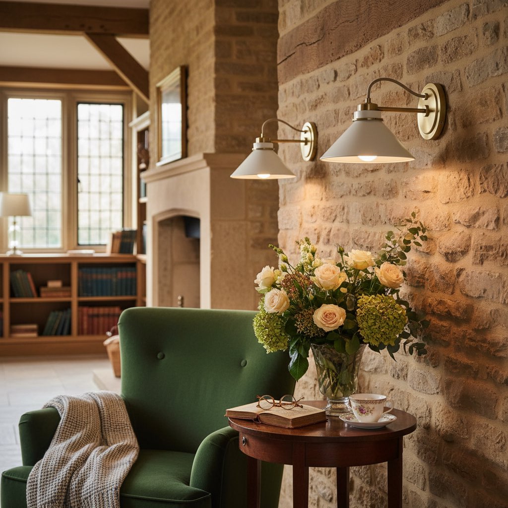 Aurenza Sconce – Farmhouse Wall Light with Metal Accents for Cozy Spaces