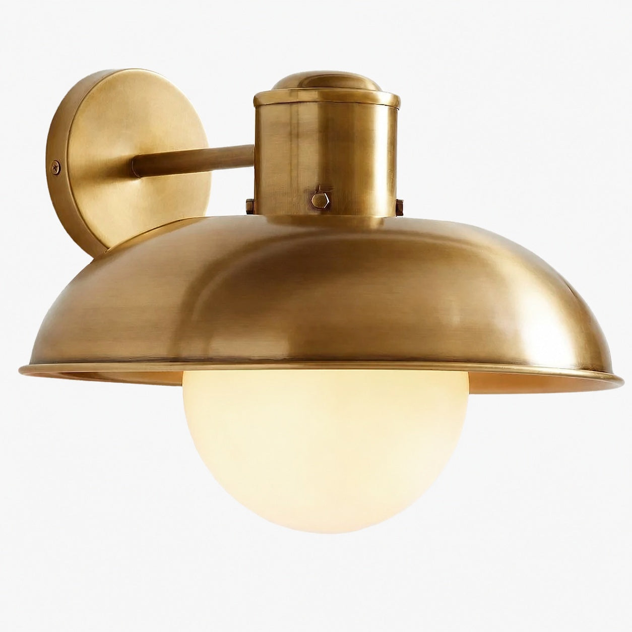 Cordax Industrial Modern Wall Lamp – Soft Opal Glass Glow for Hallway or Bedroom