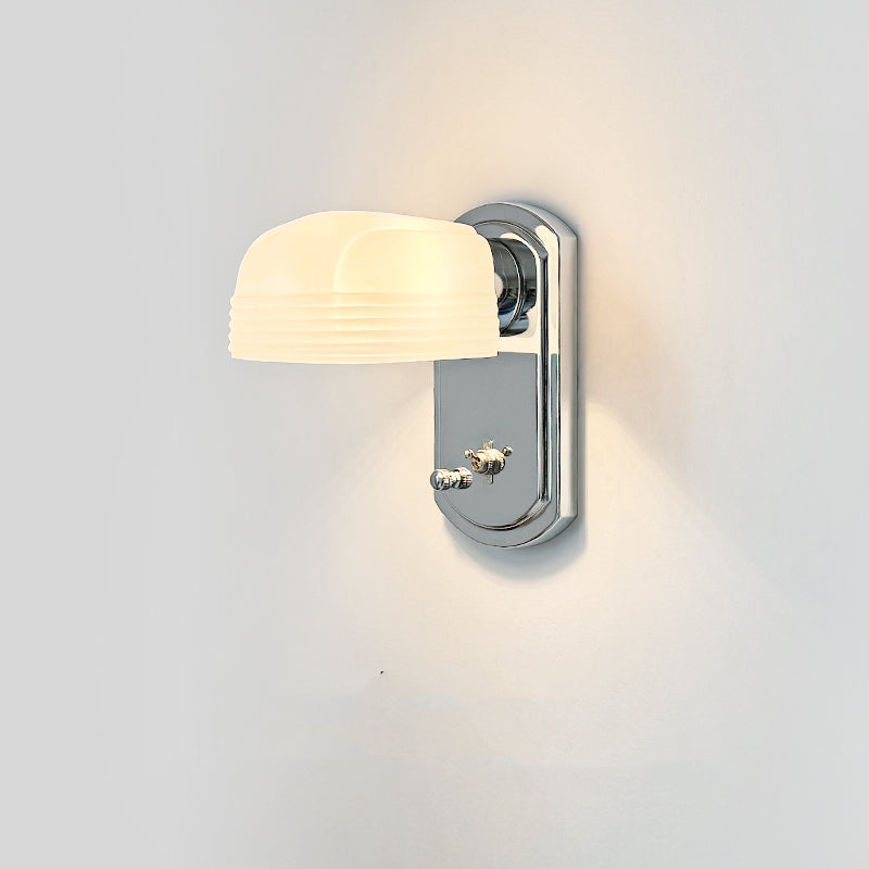 Bauhaus Creative Industrial White Glass Wall Lamp