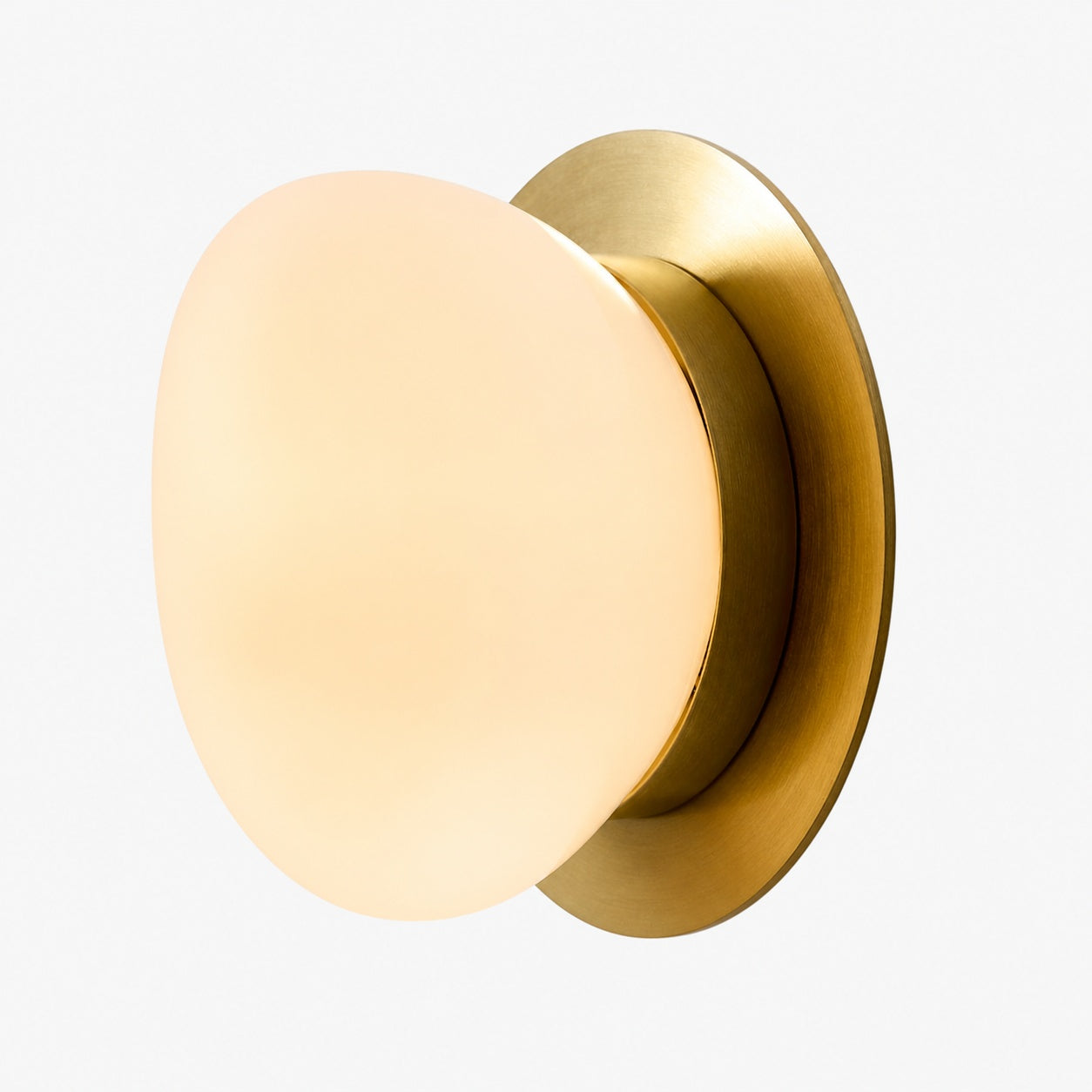 Rivolence Wall Sconce – Antique Brass Milk Glass Light