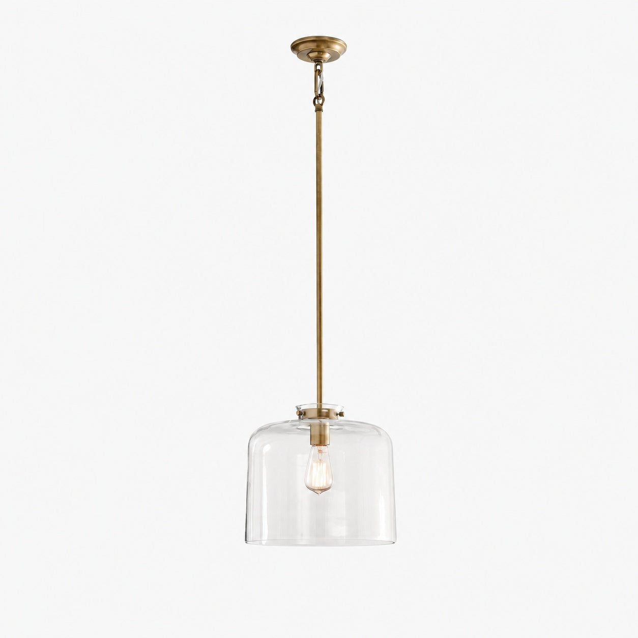 Sterling Minimalist Glass Pendant Collection - Vintage Brass Lighting Design