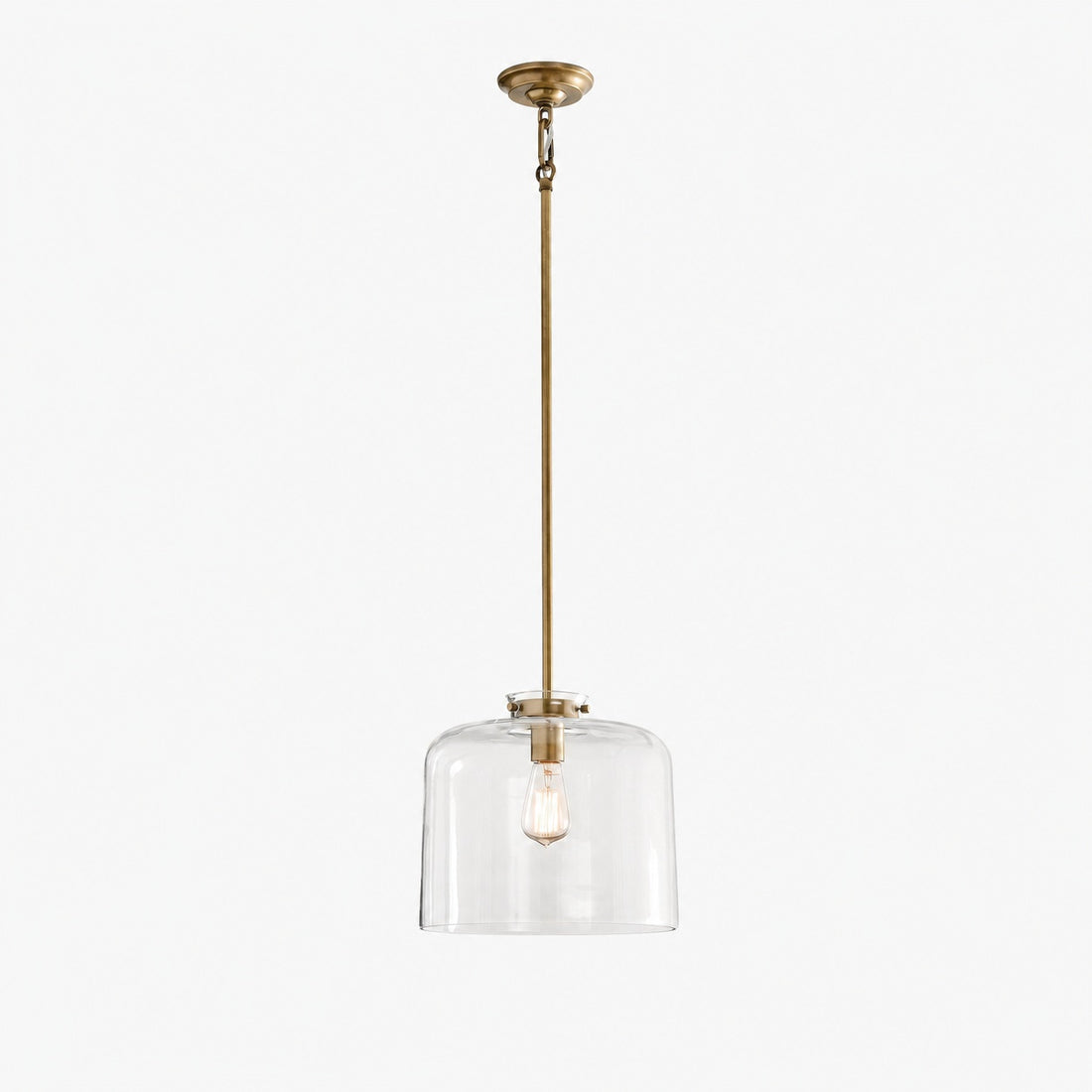 Sterling Minimalist Glass Pendant Collection - Vintage Brass Lighting Design