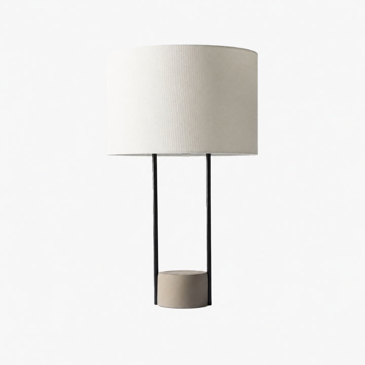 Luma Minimalist Industrial Table Lamp and Floor Lamp – Metal Frame with Soft Fabric Shade for Home and Office