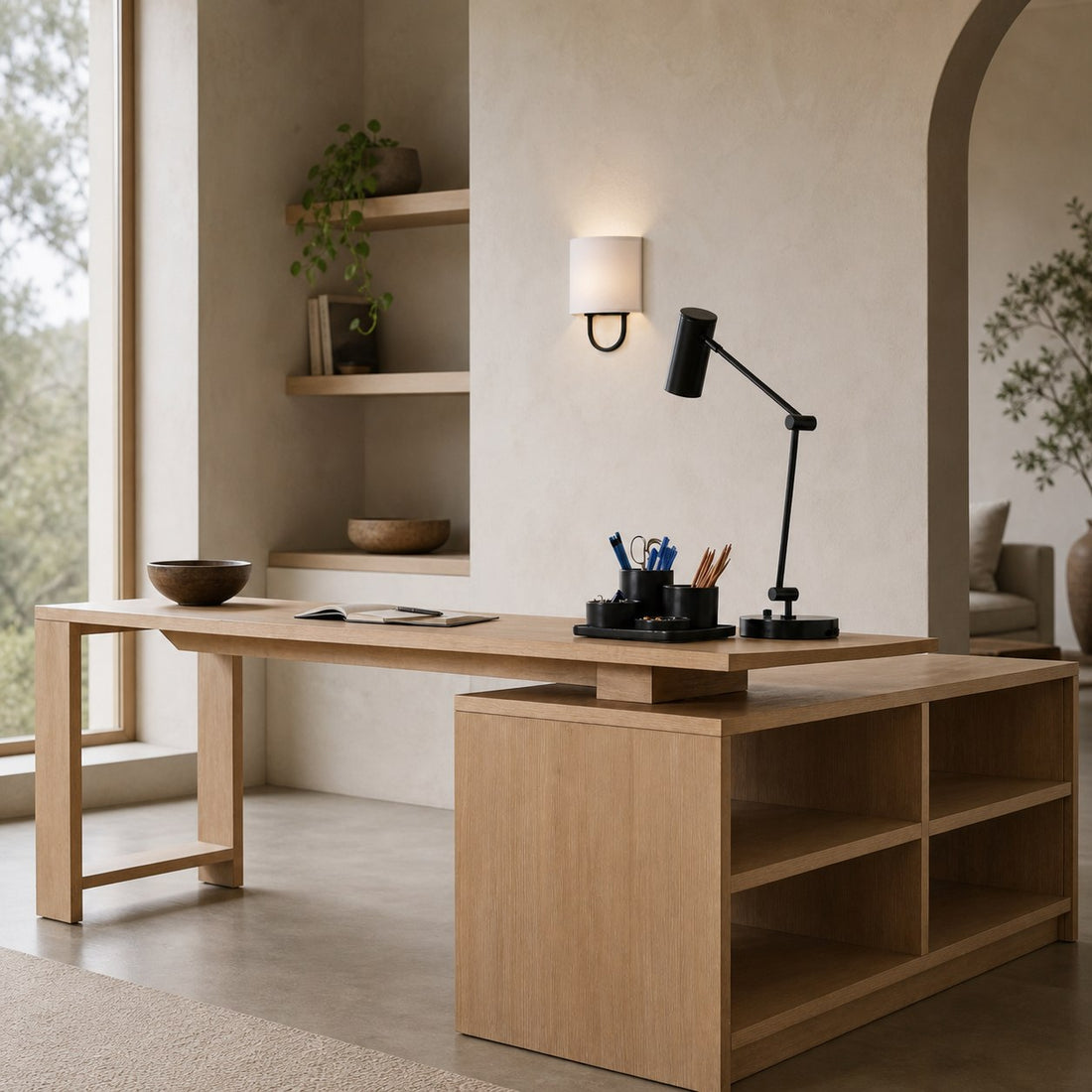 Nolvara Elegant Wall Light Featuring Soft Shade and Metal Arm
